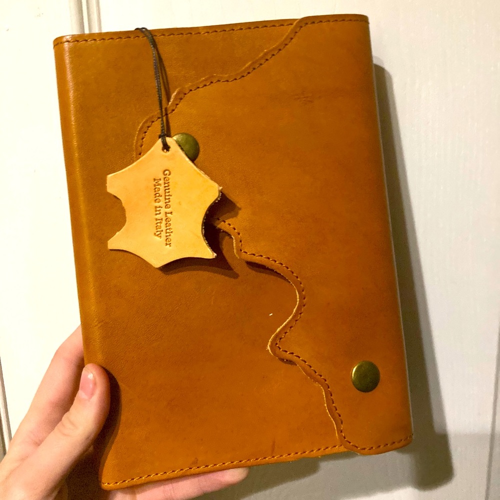 Italian leather notebook/college book